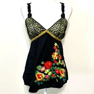 Adorable Floral Embroidered Top